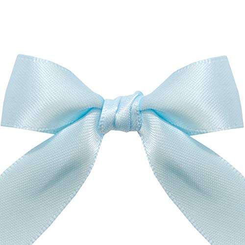 Image of Morex Ribbon 08816 /50-305 Double Face Satin Ribbon, 3 /8 inchx 50 Yd, Light Blue