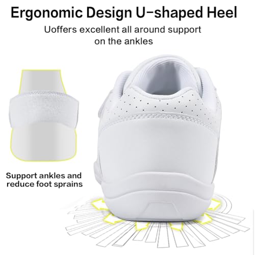 Image of CADIDL Cheer Shoes Women White Cheerleading Dance Shoes