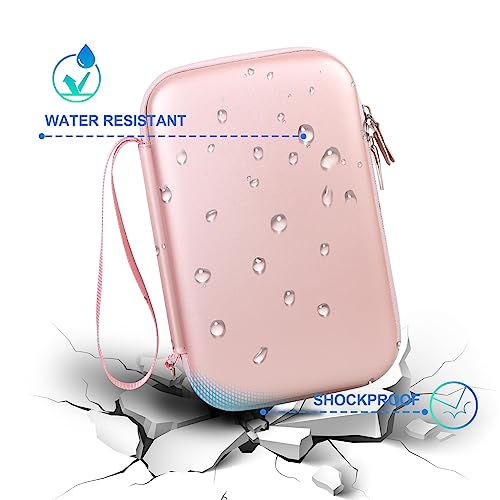 BOVKE Travel Case for Diabetic Supplies, Storage Case for Insulin Pens, Glucose Meters, Test Strips, Medication, Lancets, Syringe, Pen Needles and Other Diabetic Testing Accessories, Rose Gold