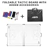 JAYO Soccer Coaching Board, Foldable Soccer Tactics Board, Soccer Clipboard for Coaches, Double-Sided Folding Magnetic Soccer Coaching Board Kit with Magnets, Marker Pen and Waterproof Carrying Bag
