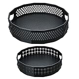 ✿ Großes Fassungsvermögen: Set aus 2 Plattenspielern unterschiedlicher Größe. Es kann auf jeder Oberfläche platziert werden.Aus strapazierfähigem, BPA-freiem und lebensmittelechtem Kunststoff, Hohlventilationsdesign, leicht mit Wasser zu reinigen.