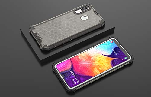 Image of Glasgow | for Samsung Galaxy A30 Honeycomb Pattern Back Case Cover for Samsung Galaxy A30 with 4 Bumper Corners and Military Grade Protection - Black