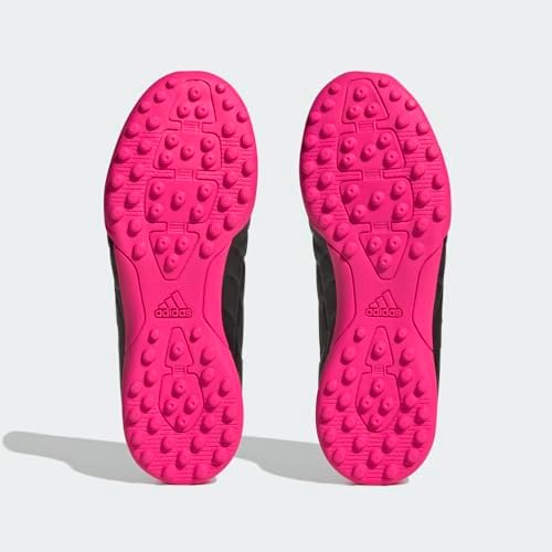 adidas Copa Pure.3 Turf Soccer Shoe, Black/Zero Metallic/Team Shock Pink, 4.5 US Unisex Big Kid | Image 3