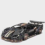 HJJ スポーツカースタイル ビルディングブロック おもちゃ クールな車モデル 1:14スケール 知育玩具 子供への誕生日プレゼントに最適 (男の子と女の子) ((ダイナミックバージョン) + リモコン照明,スタイルC)