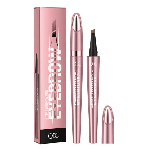 Magic Liquid Eyebrow Pencil - New 4 Tip Microblade Brow Pen, Natural Long-Lasting Hair-Like Defined Contouring Brows (# 02)