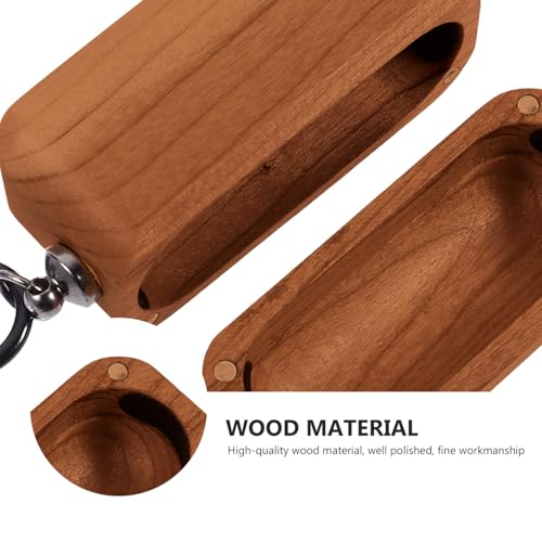 Étui de bois pour écouteurs antichoc compatible Pro avec coque cerisier - 3