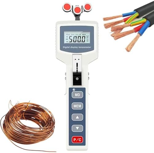 Digital Tension Meter, Portable Wire Tensile Strength Tester, 3 Measurement Modes, for Industrial Filaments & Wires (20N)