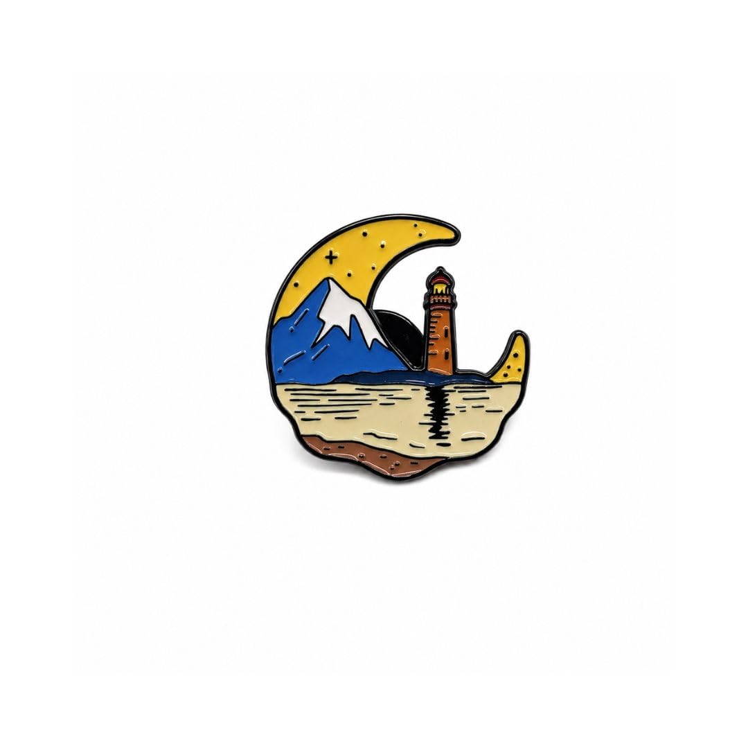 | Lighthouse Travel Enamel Pin Coastal Adventure Badge 30mm | Gift Ideas-image-41