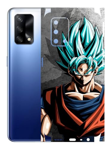 Image of AtOdds - Mobile Skin Sticker Compatible with Oppo F19 (Coverage - Back+Camera+Sides) (Goku)