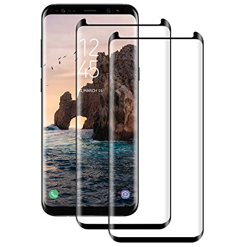 DASFOND Protector de Pantalla para Samsung Galaxy S8 Plus/S8+, [2 Piezas] Cristal Templado de Resistente a Arañazos 9H Dureza, Alta Definición Cristal Vidrio Templado Protector para Galaxy S8 Plus