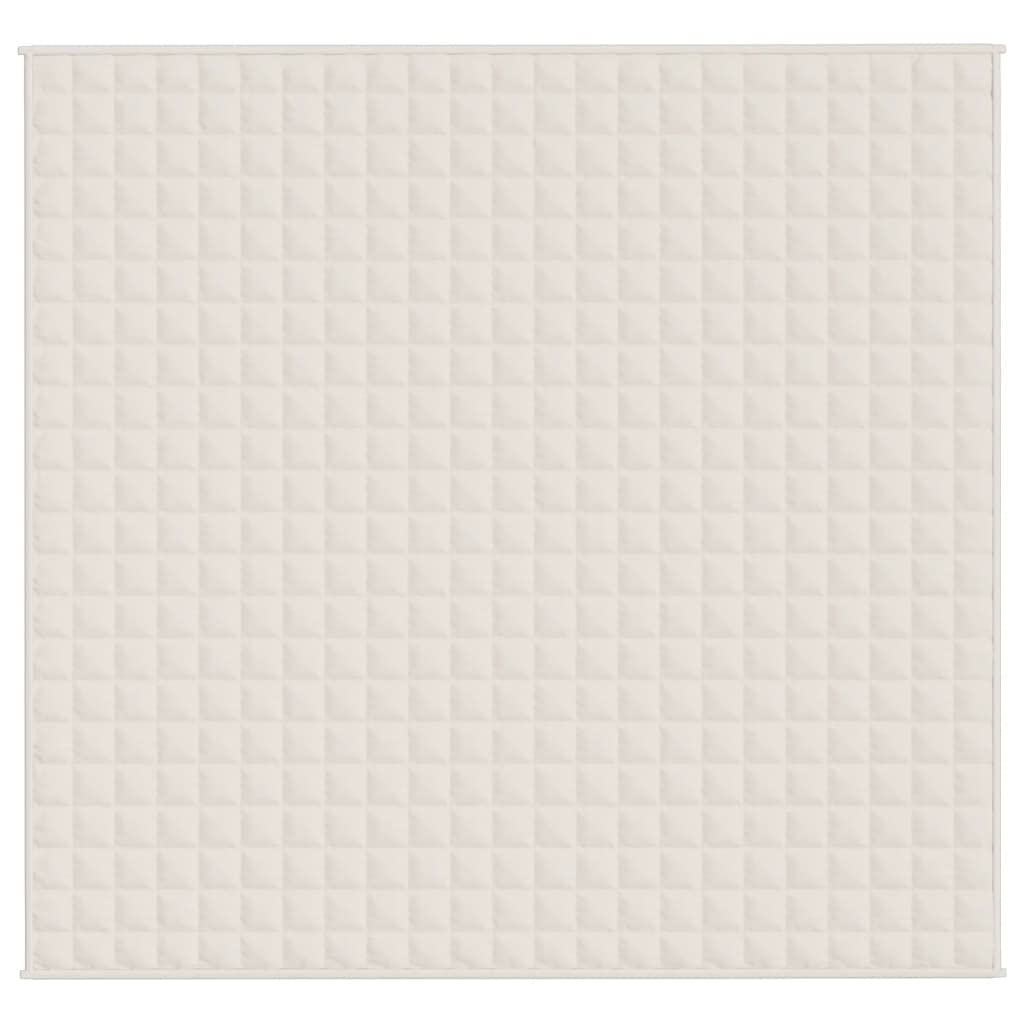 Couverture lestée Crème clair 220x240 cm 15 kg Tissu