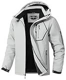 UTWGN Men's Ski Jacket Winter Warm Snow Coat Waterproof Windbreaker Hooded Work Outerwear Snowboarding Jackets
