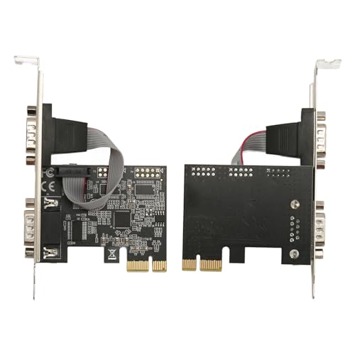 Scheda Porta Seriale PCI Express DB9 a 2 Porte per XP, Vista,7, 8.x, 10, 11 32/64bit per Linux, Scheda di Espansione Seriale PCIe Scheda Controller Host Seriale PCIe