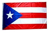 3x5 Puerto Rico Flag with Double Stitched Edges, Two Brass Grommets, and 100% Polyester