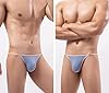 Faringoto String latéral détachable pour homme - Pantalon de bikini gay - Confortable et sexy, bleu, L #4