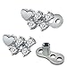ljhnba Fashionable Dermals Anchors Jewelry Stainless Steel Top with Rhinestones Inlay Piercing Enthusiasts Heart Shaped Top