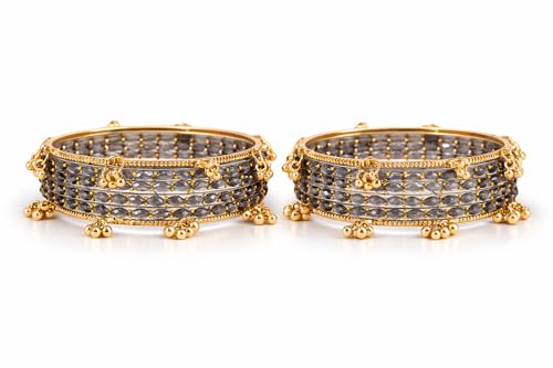 Image of Shining Diva Fashion 16 Pcs Trendy Stylish Glass & Kashmiri Ghungroo Bangles Set for Women & Girls | Traditional Festive Wedding Party Jewellery