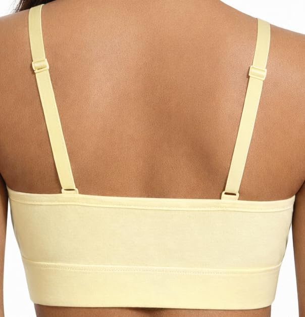 Image of Women's Non-Padded Cotton Bra with Sports Look | Soft Stretchable Everyday Bra | Wire-Free Comfortable Innerwear