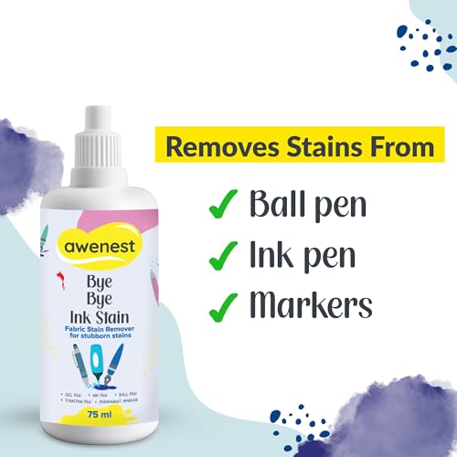 Image of awenest Bye Bye Ink Stain Remover | IPen and Ink Stain Fabric Cleaner- 75ml