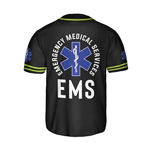 Leeprints Personalized EMT EMS Baseball Jersey Shirt Customized EMS Shirts Paramedic Uniform Emergency Medical Technician miniatura 4