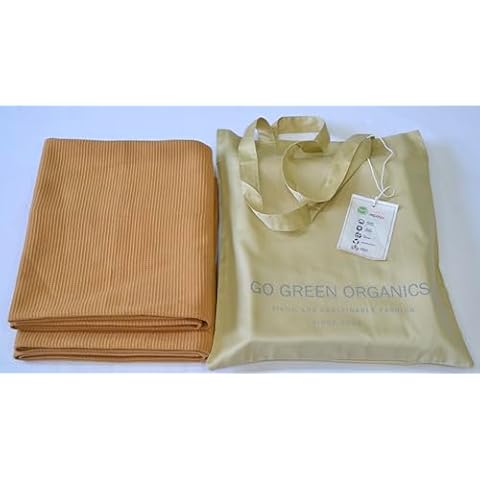 GO GREEN ORGANICS, Waffle Bath Towel Pack of 2, 30.5x58 INCHES, 100% Organic Cotton, GOTS Certified (Apple Cinnamon) Super ABSORBANT & Quick Dry, NO SOFTENERS, Environment Friendly Cover