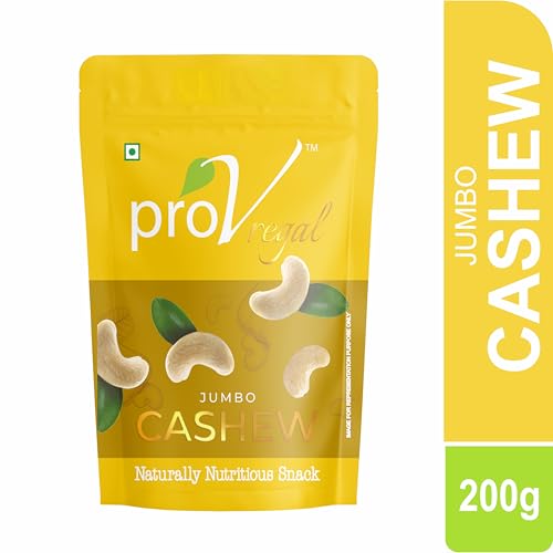 Image of ProV Cashew Nuts | Premium Whole Cashews | Kaju | Protein Rich, Heart Healthy | No Broken Pieces | 200g