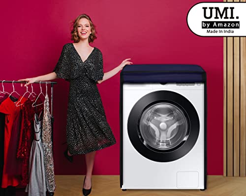 Image of Amazon Brand - Umi. Front Load Washing Machine Cover Suitable for Bosch 6.5 Kg, 7 Kg, 7.5 Kg, 8 Kg, 8.5 Kg, 9 Kg (63cmsX63cmsX81cms, NAVY BLUE)