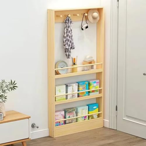 Narrow Storage Rack Behind The Door 3-4Tier, for Bedroom,Living Room,Home,Office,Behind,Behind The Door Storage Organizer Books,Space-Saving Wall Mount Narrow Bookshelf