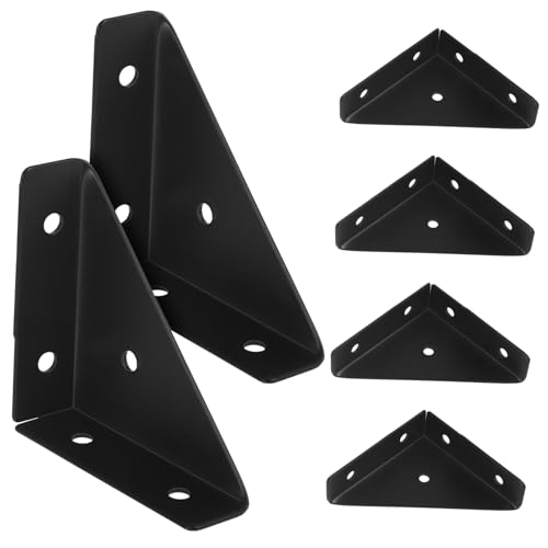 IWOWHERO 10pcs Triangle Shelf Brackets Metal Corner Brackets Robust Construction Precision Made for Cabinet Furniture Reinforcement