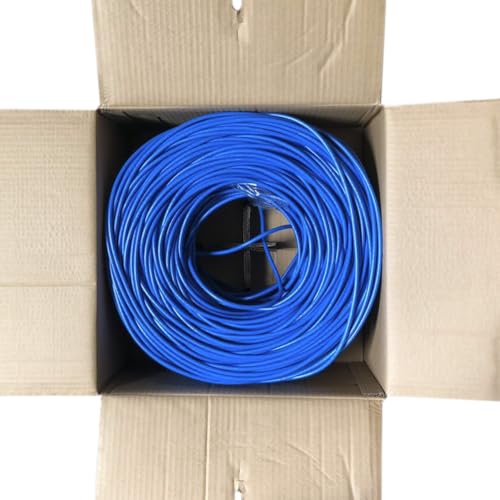 Cable Ethernet Cat6 X-MEDIA 1000 ft UTP Azul miniatura 1