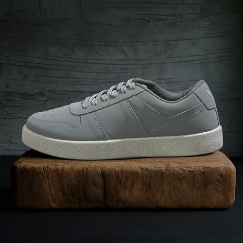 Image of Neeman's Men's Mono Court Sneakers | Lightweight Synthetic Casual Shoes with Cushioned EVA Sole | Flexible Walking & Everyday Comfort Sneakers