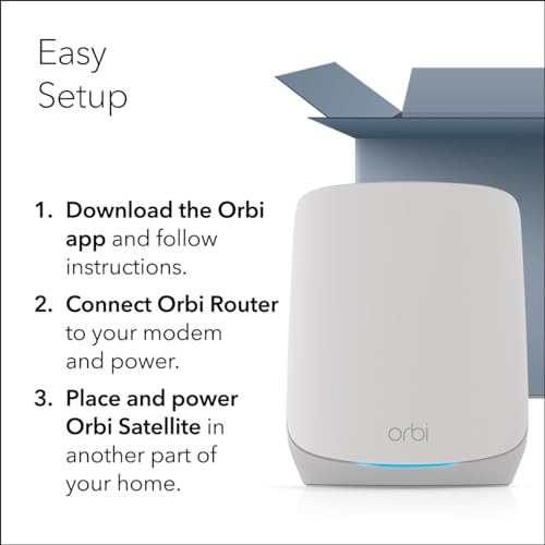 NETGEAR Orbi Whole Home Tri-Band WiFi 6 Mesh Network System (RBK752P) – Router with 1 Satellite Extender, Security Features, Coverage up to 5,000 sq. ft., 75 Devices, AX5200 802.11ax (Up to 5.2Gbps) - image 8
