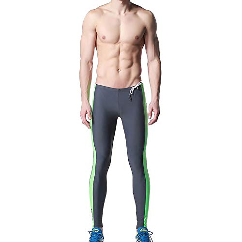 Men's Tight Long Swim Trunks Swimming Leggings Swimwear