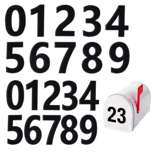 Jianwen Magnetic Mailbox Numbers 0-9 3 inch black