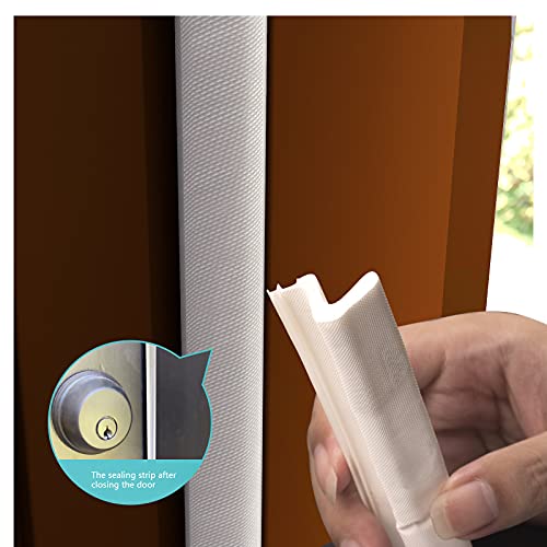 Weather Stripping Seal Strip For Doors "Q" Foam,Hard Flange Card Slot Installation Seals Large Gap, Easy Cut To Size (26Feet, White) #TOP4