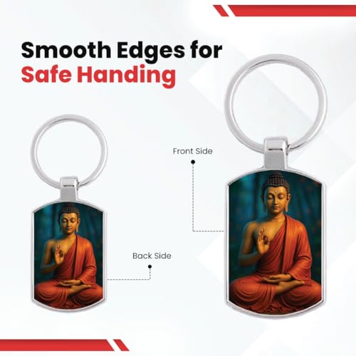 Image of Premium Printed Metal Keychain for Men & Women | High-Definition Artwork Print | Durable Key Ring for Car, Bike, Home & Office Keys | Stylish Decorative Key Holder Gift