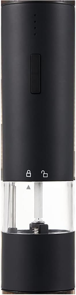 Electric Automatic Pepper Grinder Mill Adjustable Stainless Steel Spice Mills With Led Light Rechargeable Kitchen Tools(white-Fruit peach5)