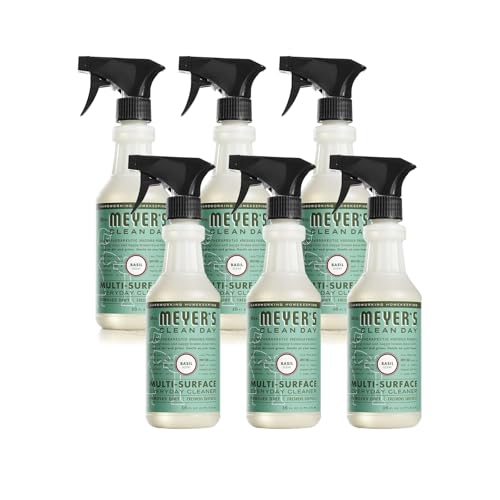 MRS. MEYER'S CLEAN DAY Multi-Surface Everyday Cleaner, Basil 16 oz (Pack of 6)