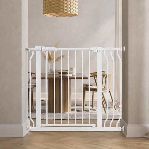 Image of BalanceFrom Easy Walk-Thru Safety Gate for Doorways and Stairways with Auto-Close/Hold-Open Features, Fits 29.1-38.5 Inch Openings, Multiple Heights and Colors