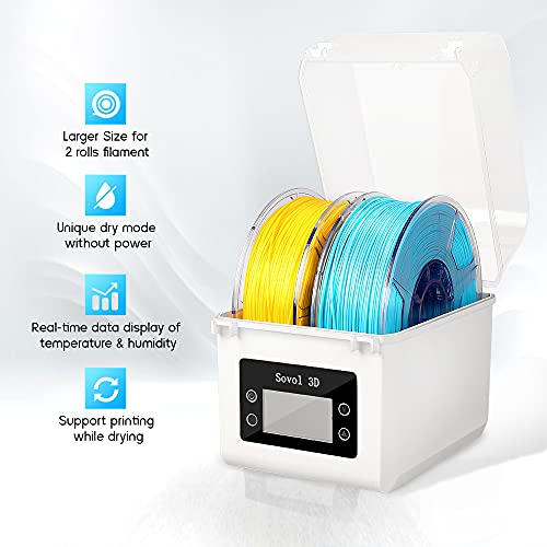 Sovol 3D Boîte de rangement de séchage de chauffage de Filament support de Filament  2KG pour PLA/ABS/TPU/autres matériaux d'impression 3D : Amazon.fr:  Commerce, Industrie et Science