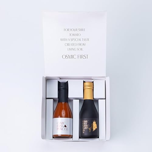 OSMIC FIRST フルーツトマトジュース 180ml 2本セット(GRAND QUEEN・PRINCESS) 糖度13・18 無添加 ギフト 100%野菜ジュース スモールサイズ
