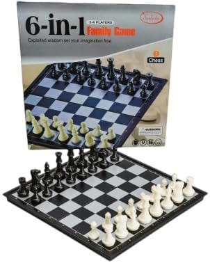 (1231836) 6-in-1 Family Game – Classic Strategy Game for Kids and Adults