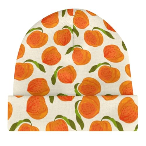 Cute Peach Kids Beanie Hat for for Girls Boys Children Cap Winter Knitted Chemo Cancer Headwear Accessories Gifts Decoration4