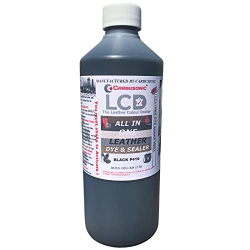 Pintura de tinte negro para cuero, para sofás, zapatos, bolsos, asientos de coche, chaquetas, kit de colorante de cuero de 500 ml, resistente a arañazos y arañazos, para cuero, sellador integrado de