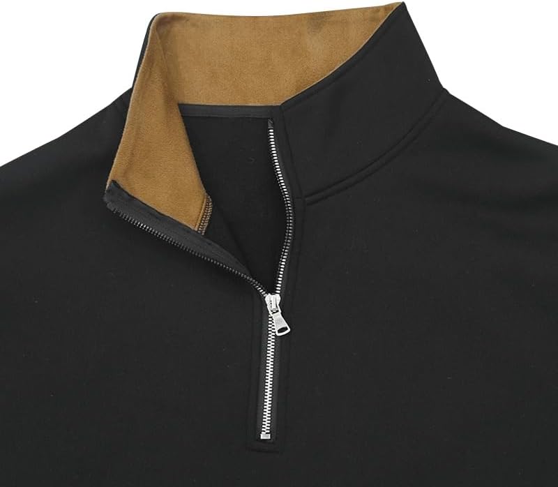 Men's Pullover Thermal Lined Long Sleeve Sweatshirt Winter Warm Casual Style for Vacation Travel Daily Comfort