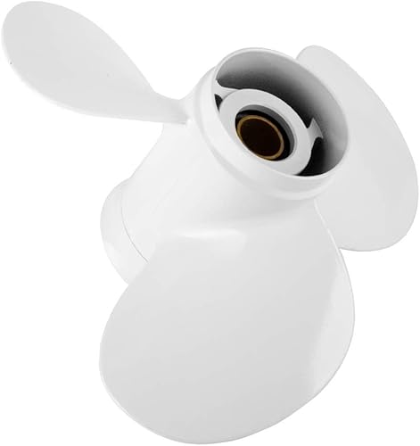 Miniatura 10 de Qiclear Marine 13 14 x 17-K  6E5-45945-01-EL Hélice fuera de borda de aluminio mejorado para motores Yamaha 60-130HP, 15 dientes estriados