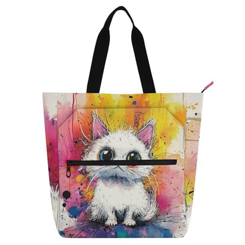 Sac fourre-tout chat mignon pour enfant et adulte
