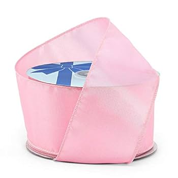 Amazon.com: Pink Wired Satin Ribbon 2 1/2
