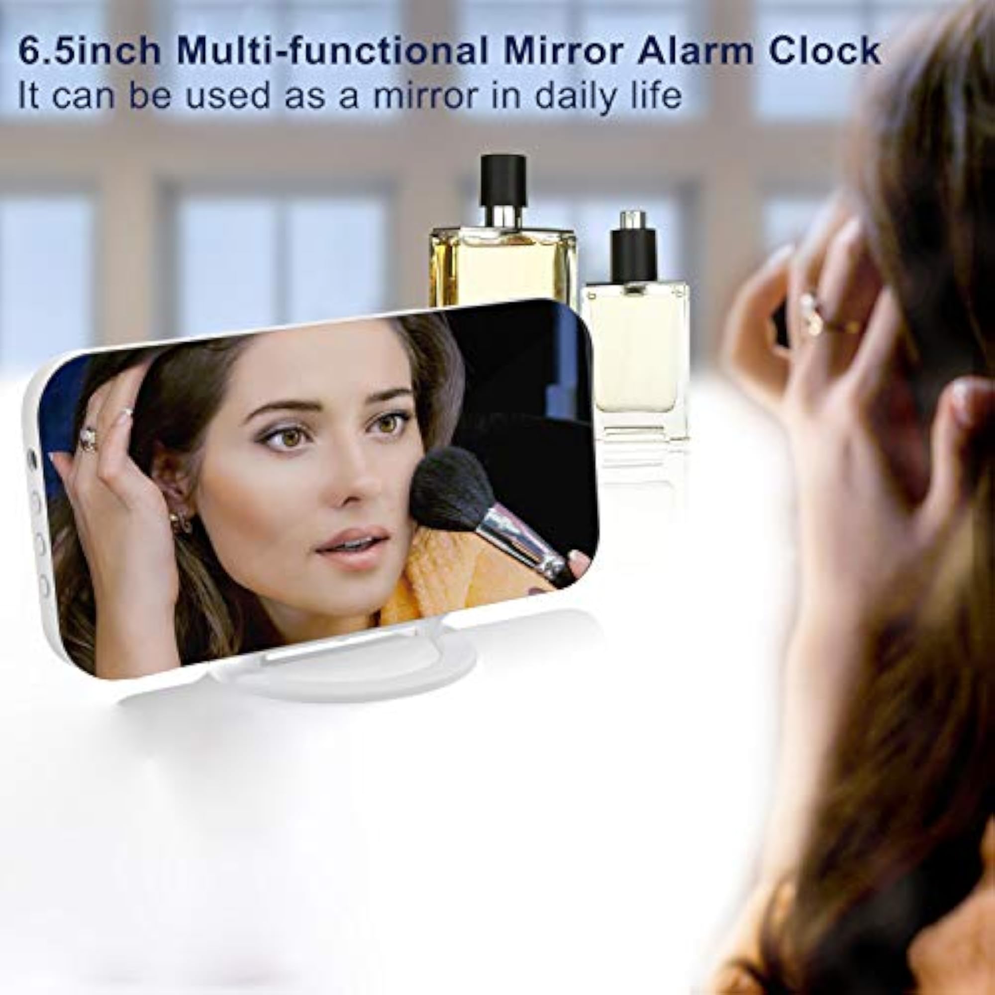 Digital Clock with Large Display, Mirror Surface