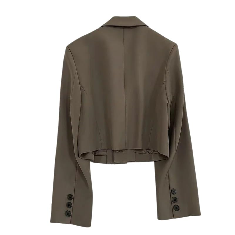 Blazer Donna,Blazer Corti da Donna, Tendenza Versatile, Giacca da Donna Elegante con Un Solo Bottone, Cappotto da Completo